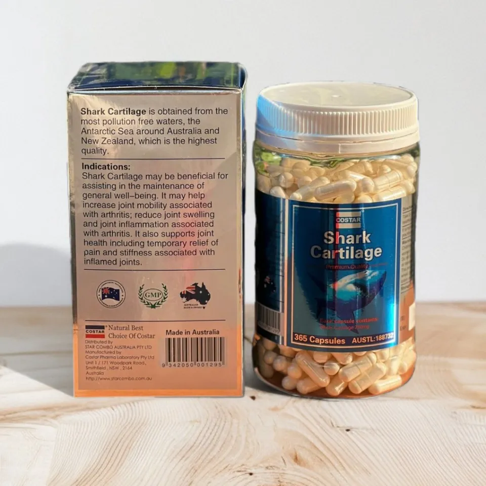 Viên uống sụn cá mập Shark Cartilage 750mg Costar 365 viên