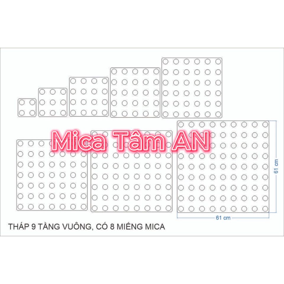 THÁP NƯỚC 9 TẦNG VUÔNG – NHẬN ĐẶT HÀNG MỌI KÍCH THƯỚC, ĐỘ DÀY 321466