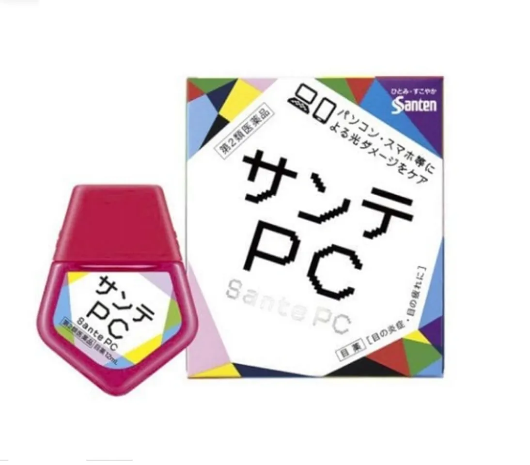 Nhỏ Mắt Chống Ánh Sáng Xanh Sante PC 12ml - Bảo Vệ Mắt Khỏi Bức Xạ Từ Máy Tính, Hỗ Trợ Giảm Khô Mỏi Mắt - Sản Phẩm Nhật Bản