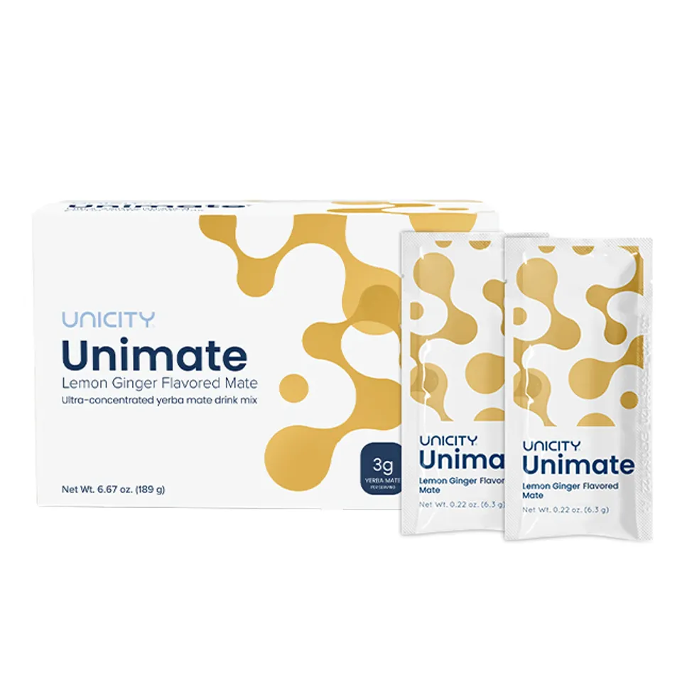 Bột Uống Unimate Chanh Gừng Unicity - Tăng Cường Năng Lượng, Tập Trung, Giảm Căng Thẳng và Hỗ Trợ Giảm Cân