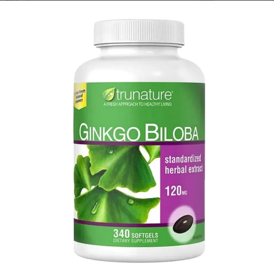 Viên uống bổ não Trunature Ginkgo Biloba 120mg - Tăng cường trí nhớ và chức năng não, 340 viên của Mỹ