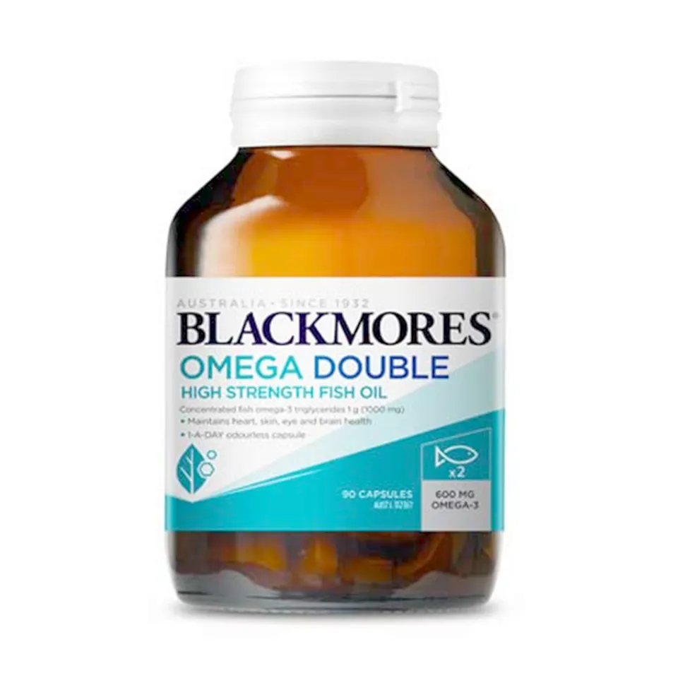 Dầu Cá Úc Gấp Đôi Omega-3 Blackmores Omega Double - 90 Viên Hỗ Trợ Sức Khỏe Tim Mạch & Não Bộ