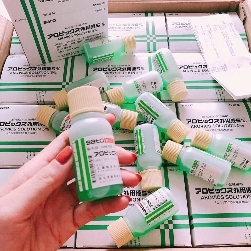 Tinh Chất Mọc Tóc Sato Arovics 5% Nhật Bản 30ml - Kích Thích Mọc Tóc Khỏe Mạnh, Giảm Gãy Rụng, An Toàn cho Da Đầu