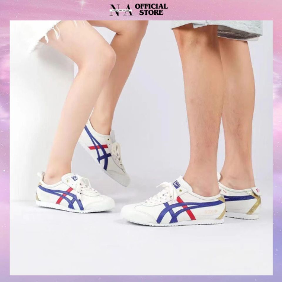 Giày Thể Thao Onitsuka Tiger Tokuten Cao Cấp Thể Thao Nam Nữ Đế Cao Su - Giày Chạy Thể Thao Chống Nước, Phong Cách Nhật Bản, Kem Phối Xanh,41