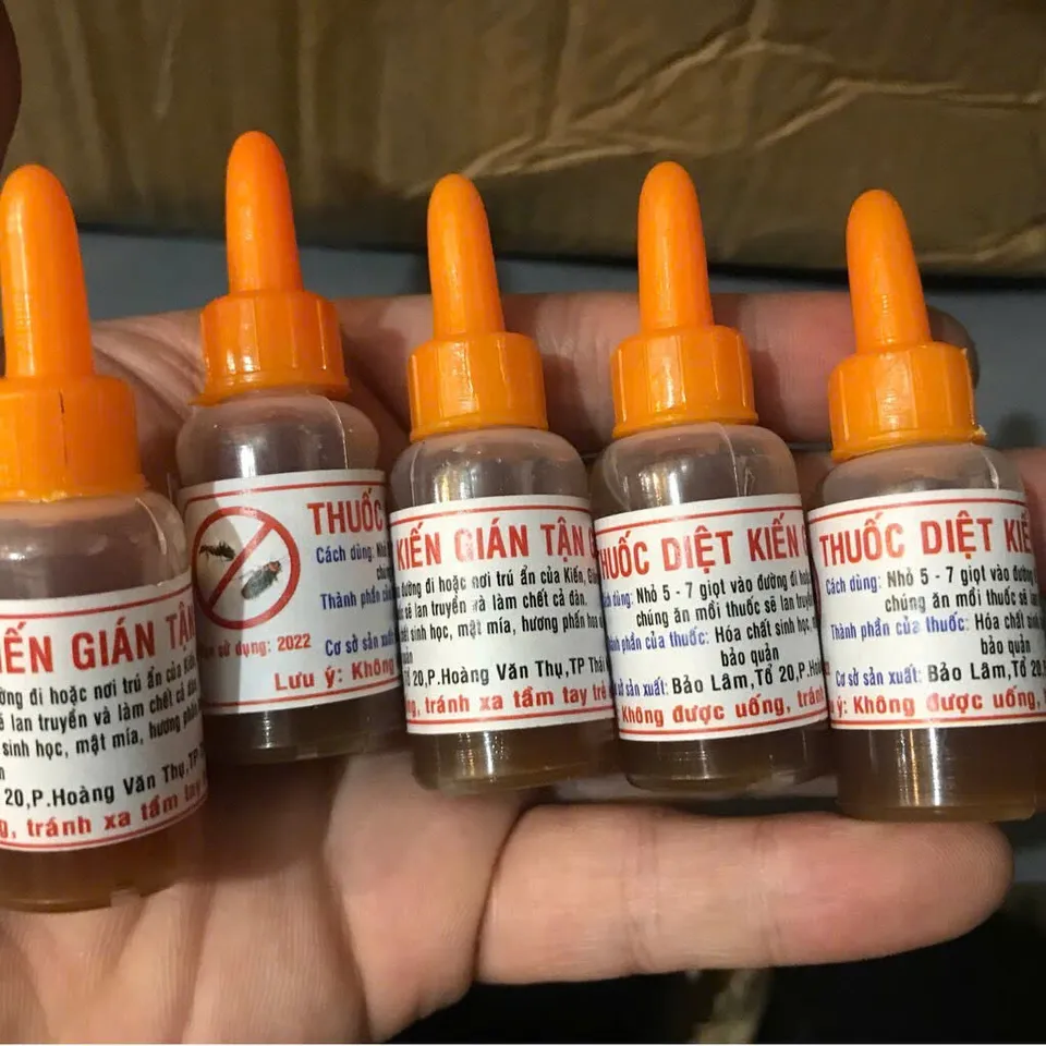 5 lọ Diệt Kiến, Gián Sinh Học Việt Nam - Hiệu Quả Cao, Hàng Chuẩn Bảo Lâm, Thái Nguyên - Lọ 15ml