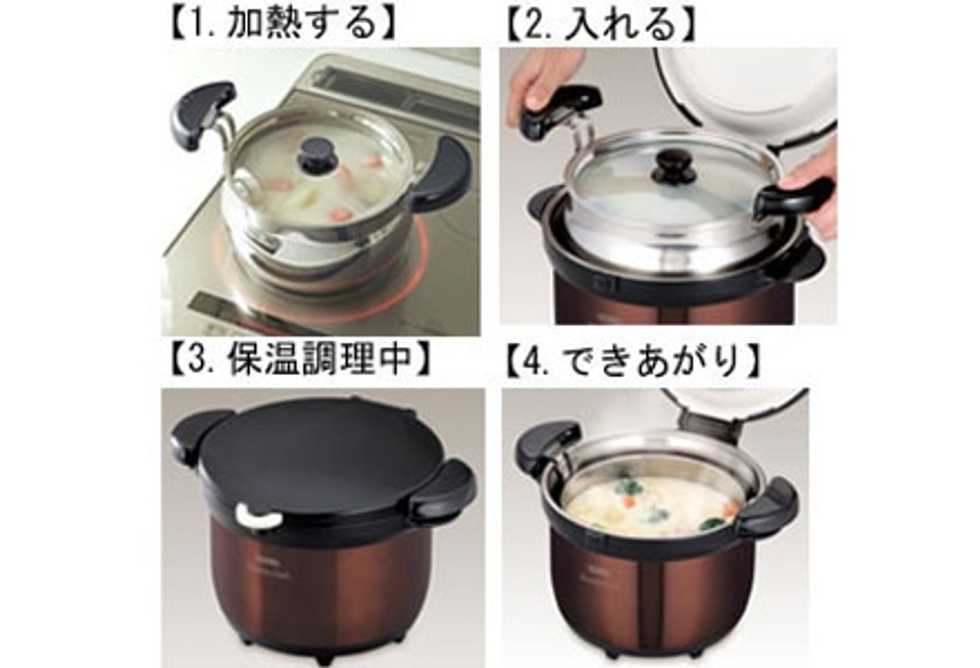 Nồi ủ Thermos 4.5L Chân Không - Nồi Ủ Cao Cấp Nhật Bản Giúp Giữ Nhiệt Thực Phẩm Ngon, Tiết Kiệm Thời Gian Nấu Ăn, Màu bạc