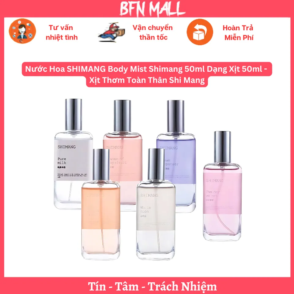 Nước Hoa SHIMANG Body Mist Shimang 50ml Dạng Xịt 50ml - Xịt Thơm Toàn Thân Shi Mang, Hương Ngẫu Nhiên