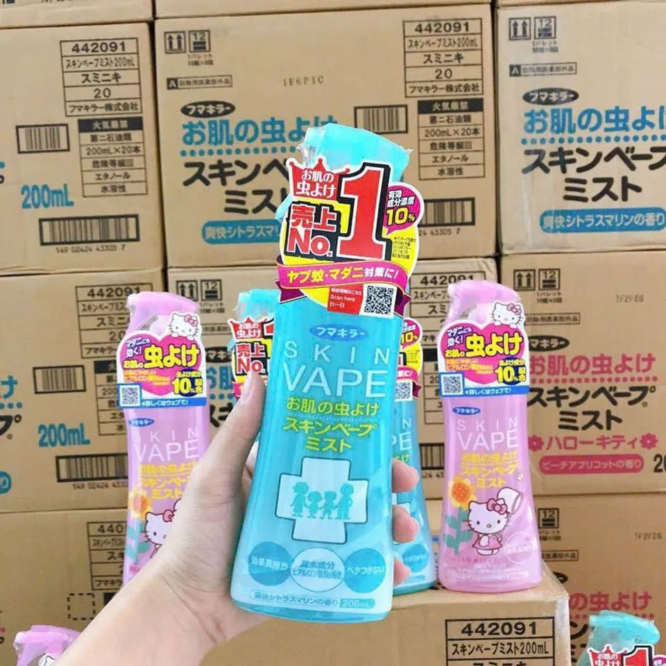Xịt Chống Muỗi Skin Vape Nhật 200ml - Bảo Vệ Tối Đa, An Toàn Cho Da, Kiểm Soát Muỗi Hiệu Quả, Thích Hợp Mọi Đối Tượng, Hồng