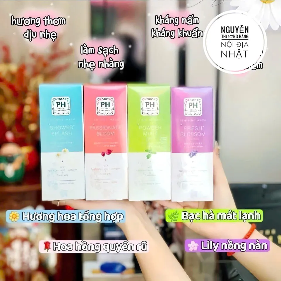 Dung dịch vệ sinh phụ nữ PH Care Nhật Bản - Chiết xuất tự nhiên, duy trì pH, ngừa viêm nhiễm, sạch sẽ và thoải mái., Hương hoa Lily