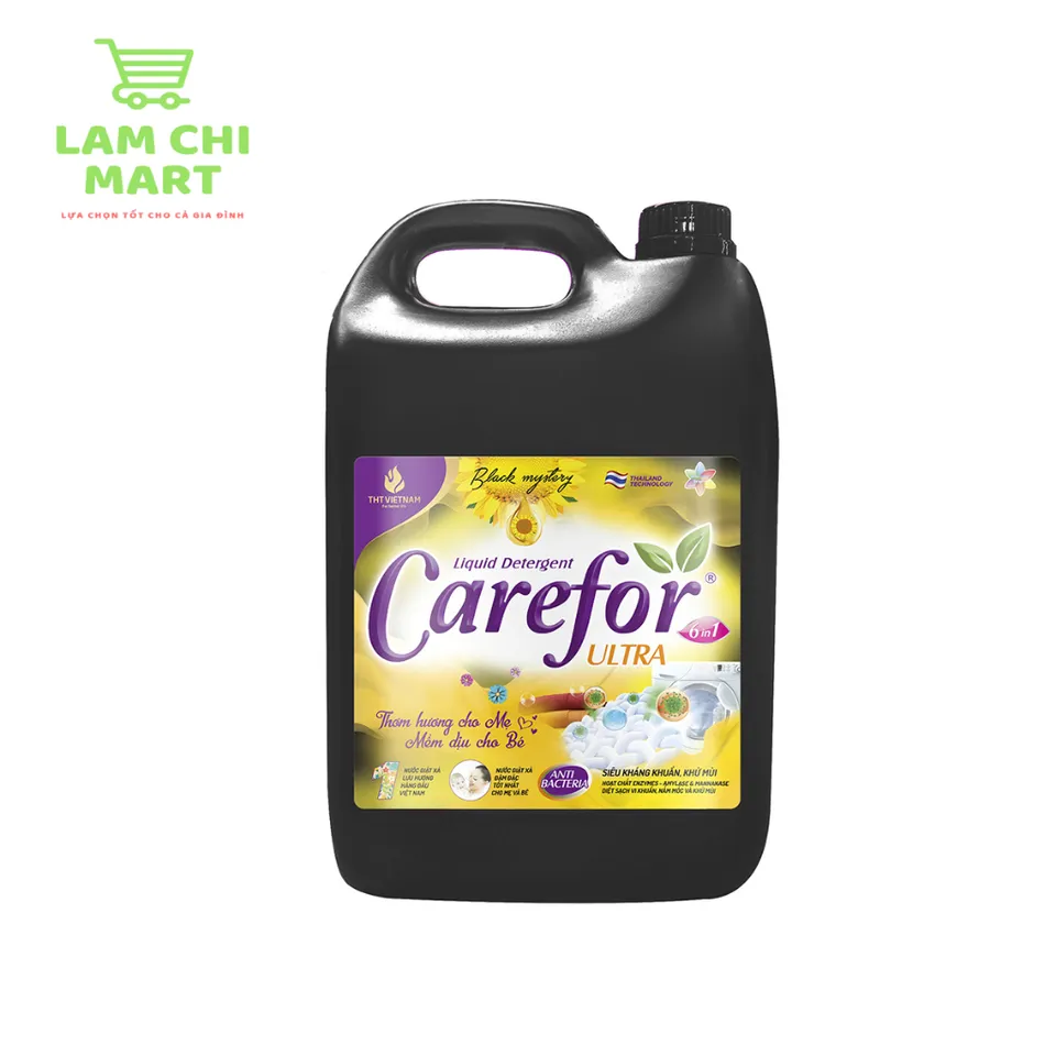 Nước Giặt Xả Carefor Hương Nước Hoa Huyền Bí 5L - Kháng Khuẩn, Khử Mùi, Bảo Vệ Vải, An Toàn Cho Da Nhạy Cảm, Sạch Thơm Mát