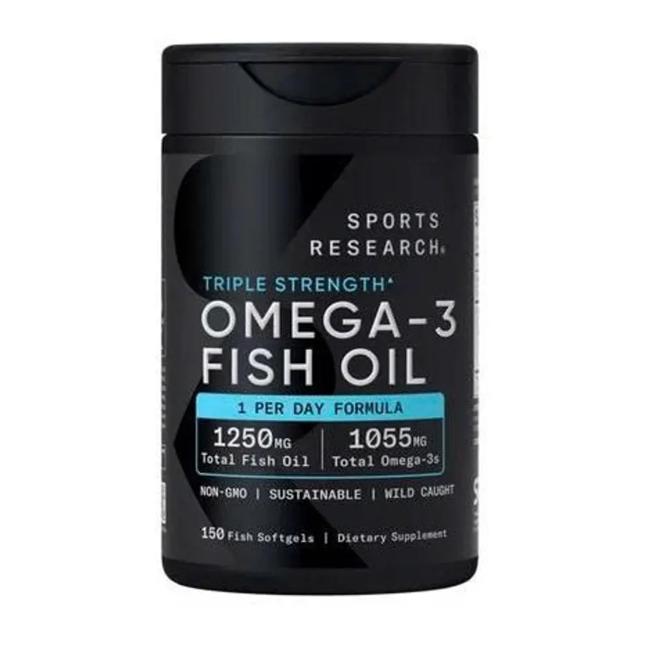 Dầu Cá Triple Strength Omega 3 Fish Oil 150 Viên - Bổ Sung Omega-3 Hỗ Trợ Tim Mạch, Tăng Cường Trí Não và Sức Khỏe Tổng Thể, 150v