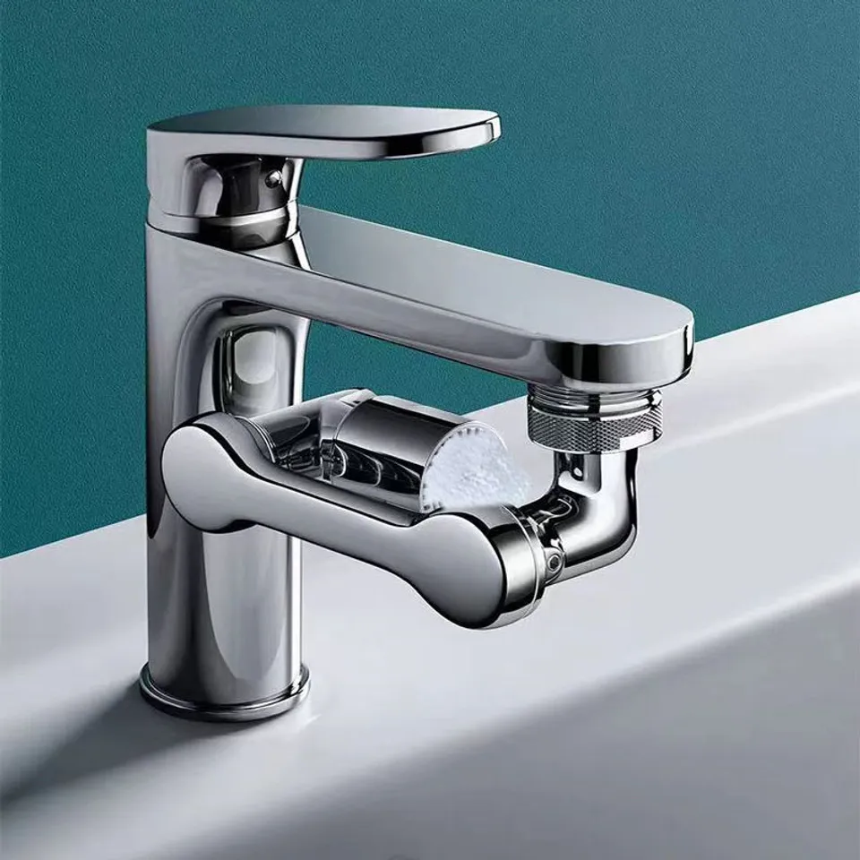 Đầu Nối Vòi Nước Xoay 180 Độ Tăng Áp - Tiết Kiệm Nước, Dễ Dàng Lắp Đặt Cho Bồn Rửa Mặt, Phòng Tắm, Chậu Rửa Chén