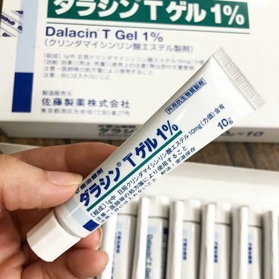Kem Giảm Mụn Dalacinn T Gel 1% Sato Nhật Bản 10gr - Hỗ Trợ Làm Sạch Da, Ngăn Ngừa Tái Phát Mụn, Giảm Viêm Đỏ, Dưỡng Ẩm Da
