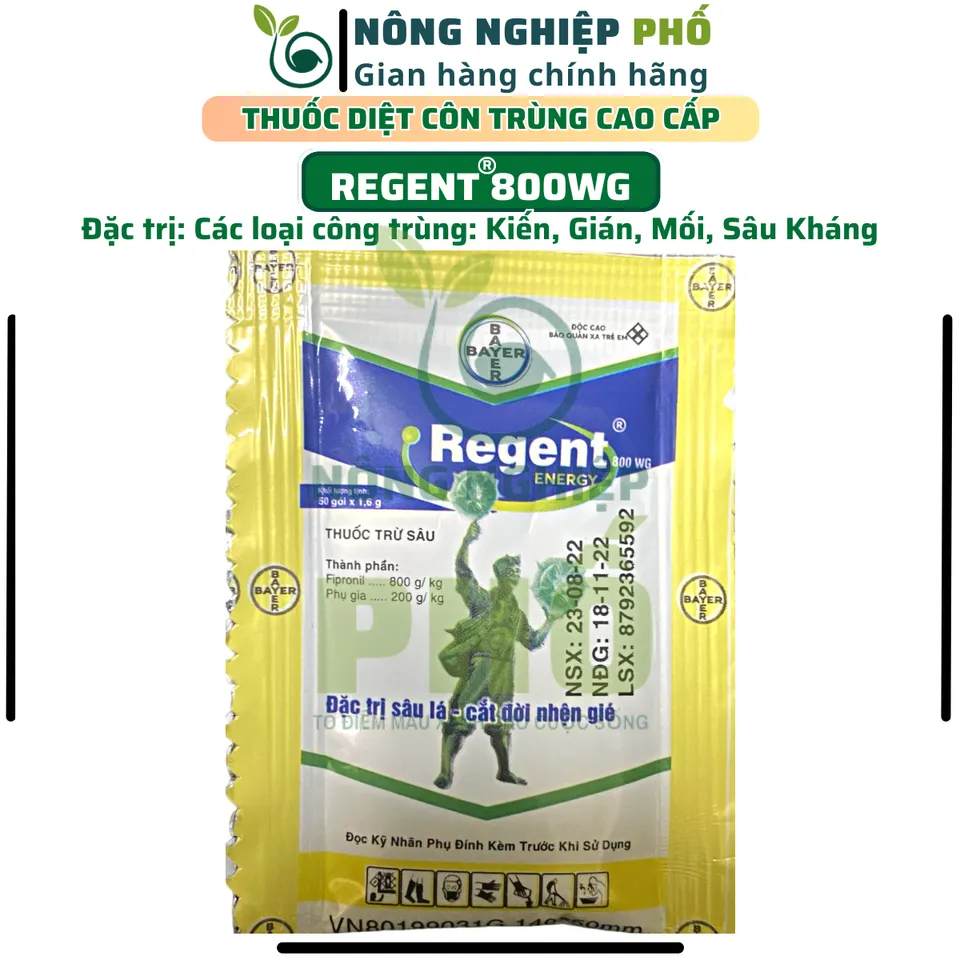 [CHÍNH HÃNG] Chế phẩm Regent 800wg diệt sạch kiến, gián, muỗi, bọ chét, mạt gà, mối, Chế phẩm diệt côn trùng đa năng Regent 800wg 1.6g 739301