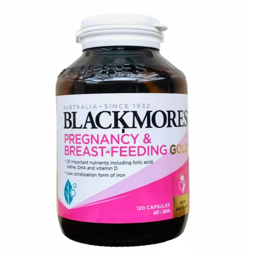 Vitamin Tổng Hợp Blackmores Pregnancy & Breastfeeding Gold - Dinh Dưỡng cho Mẹ Bầu & Mẹ cho Con Bú - Hỗ Trợ Sự Phát Triển cho Thai Nhi, 120 viên