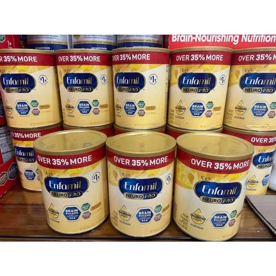 Sữa Enfamil Neuro Pro NON-GMO MFGM+DHA Não Bộ Bé 0-12 Tháng Mỹ, Thiếc 802g 2027 móp