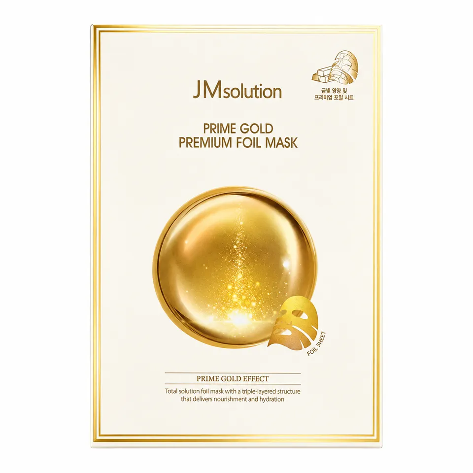 Mặt Nạ Vàng 24K JM Solution Prime Gold Intensive Mask - Hộp 10 Miếng Cung Cấp Dưỡng Chất, Giúp Da Săn Chắc và Rạng Rỡ