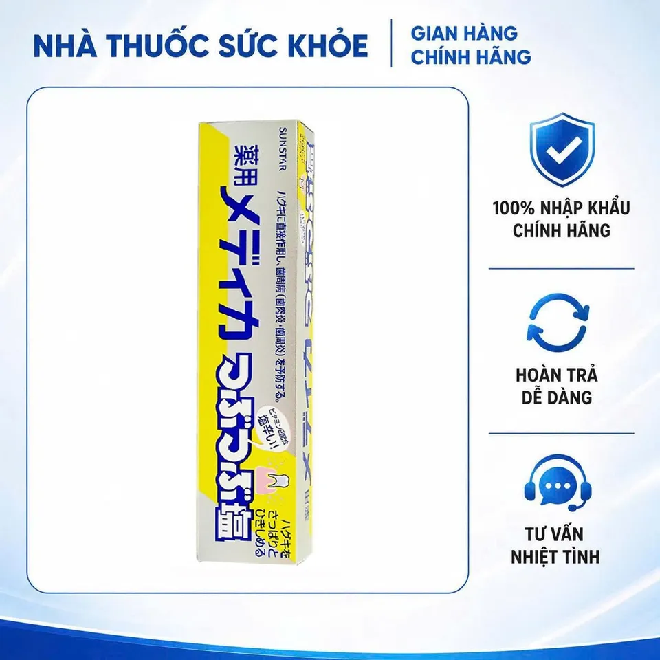 Kem đánh răng muối Sunstar Nhật Bản - Khử mùi hôi miệng, bảo vệ nướu, ngăn ngừa viêm nướu, 170g