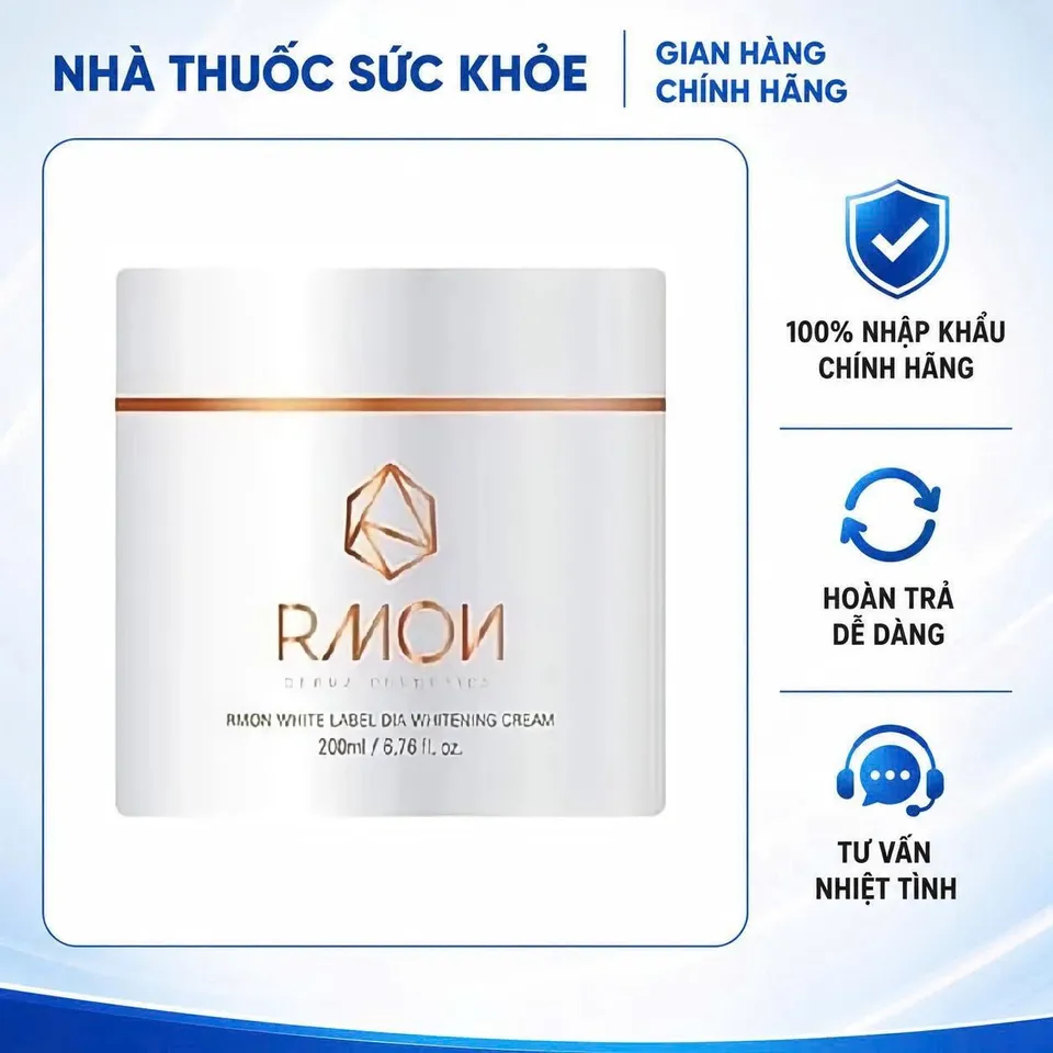 Kem Dưỡng Trắng Da Body Tế Bào Gốc Rmon White Cream - Hỗ Trợ Làm Sáng Da, Mờ Thâm, Chất Kem Mịn Mượt, Hàn Quốc 200ml
