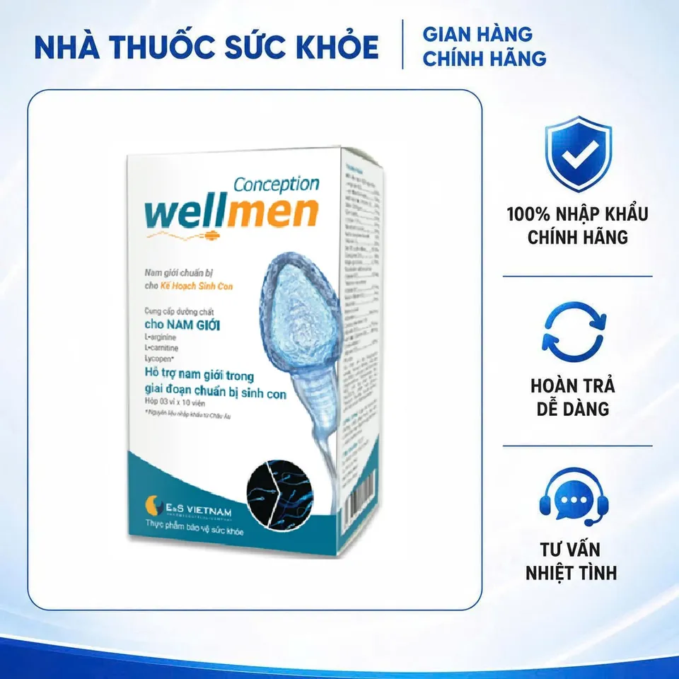 [Mã giảm giá lên tới 20%] Viên uống Wellmen Conception cho nam